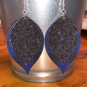 Faux Leather Drop Earrings